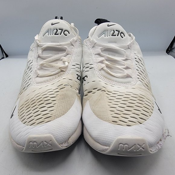 Nike Air Max 270 Mens 9 White Black Running Athletic Comfort Shoes AH8050-100 - Picture 2 of 15